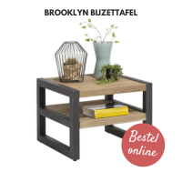 Brooklyn bijzettafel Eikenhout met metaal