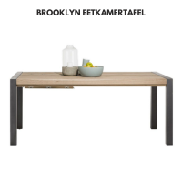 Brooklyn tafel In drie afmetingen. Ook uitschuifbaar